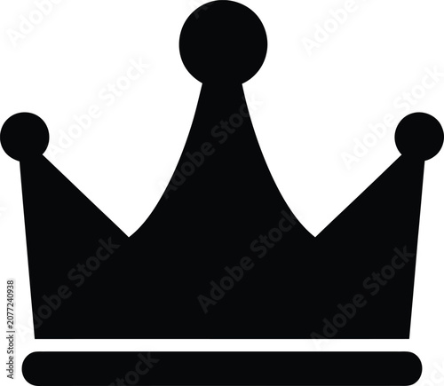 Принти на полотні Silhouette vector crown icon for royal luxury brand logo design
