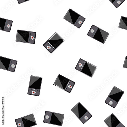 Bild auf Leinwand pattern voice dictaphone cartoon