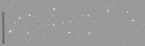 Sparkling White Glitter Stars Overlay – Glowing Twinkle Light Particles PNG