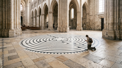 Obraz na płótnie Chartres Cathedral Labyrinth
