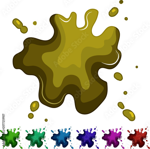 hemoglobin blood stain cartoon. dna evidence, investigation scene, transfer velocity hemoglobin blood stain sign colorful illustration