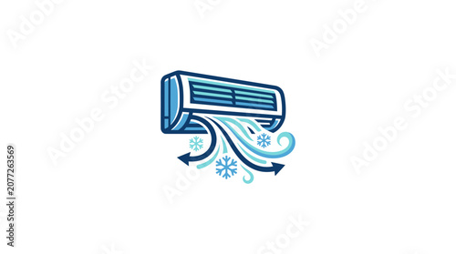 Canvas Print Air conditioner blowing cold air.