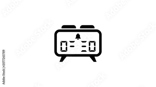 Εκτύπωση καμβά Alarm clock with bell icon.