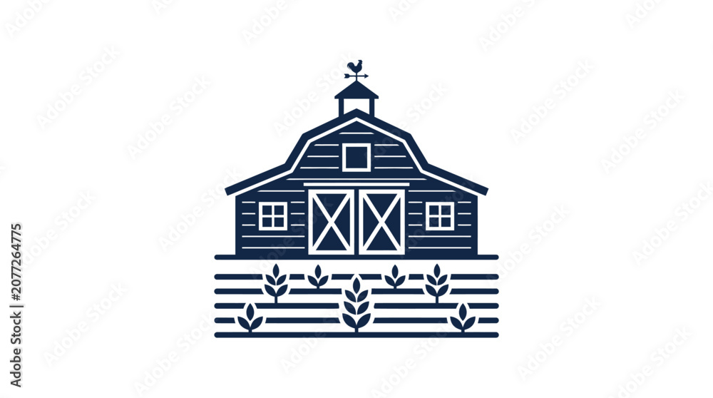 Fototapeta premium Barn Building Rural Farmhouse Structure.