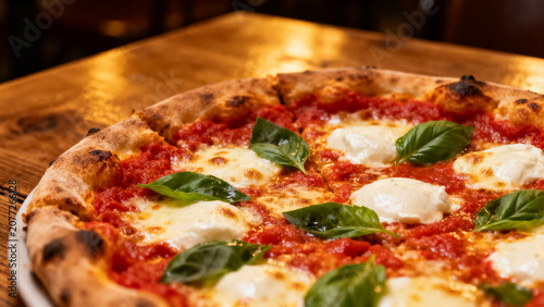 Canvastavla Authentic Wood Fired Margherita Pizza with Fresh Basil