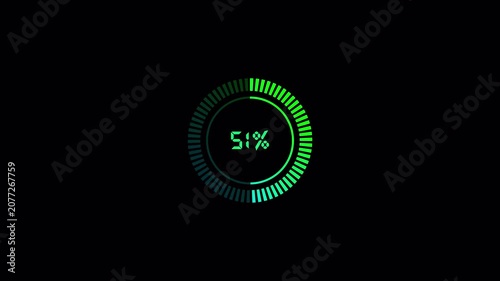 Retro loading bar animation on a transparent background, Downloading bar complete 4k animation from 0 to 100 increasing percentage, loading bar animation with alpha channel