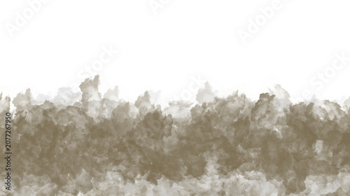 Photos Soft beige smoke overlay PNG with transparent background, realistic dusty mist f