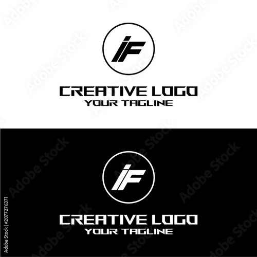 creative letter logo if design vector