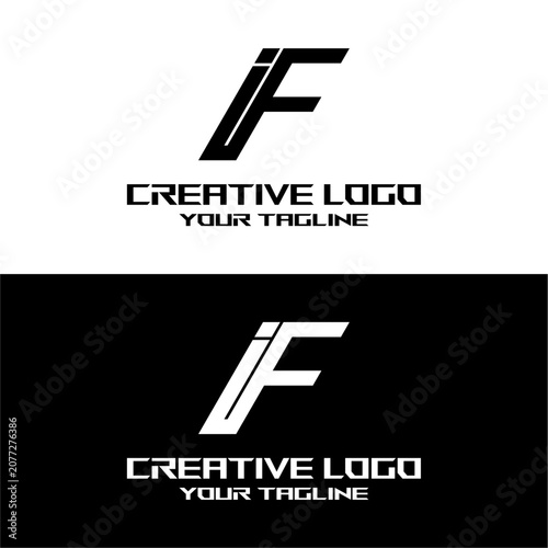 creative letter logo if design vector