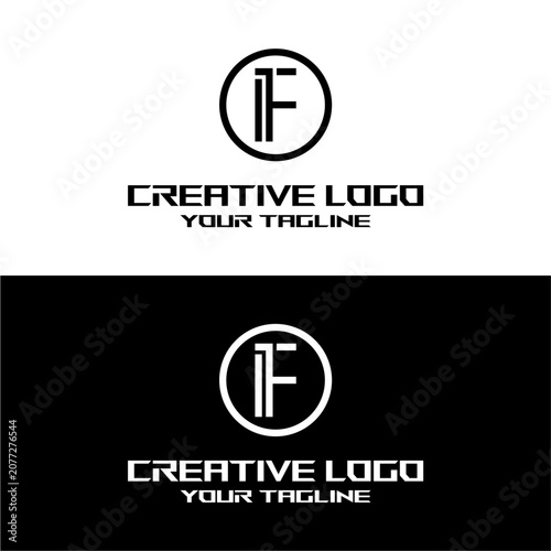 creative letter logo if design vector