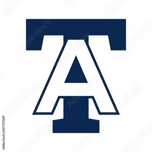Canvas-taulu Bold, stylized capital letter A with a wide crossbar