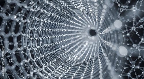 Nanotube Structure Under Microscope, Carbon Molecules