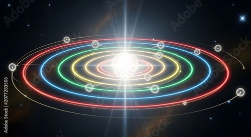 Vibrant Atomic Structure Model with Electron Orbits