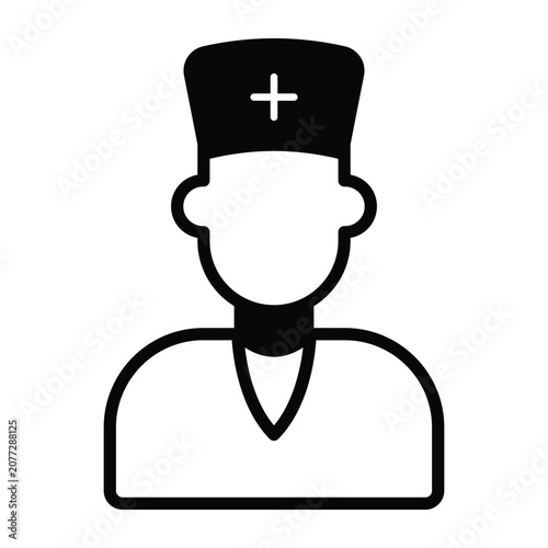 Surgeon Vector icon which can easily modify or edit