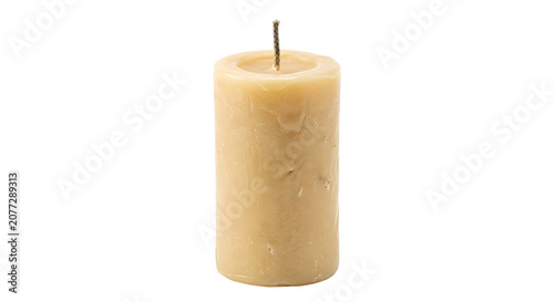 Tableau sur toile Unlit classic cream pillar candle with natural wick