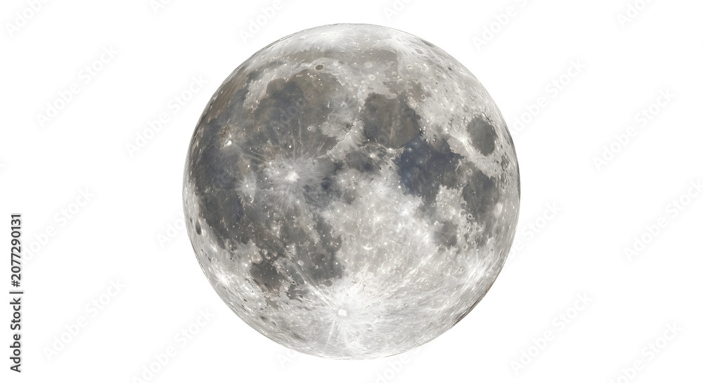 Fototapeta premium Full moon with detailed surface and craters