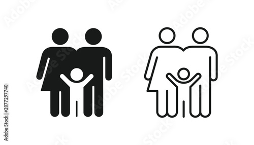 фотографія Family icon. Parents symbol. Vector illustration
