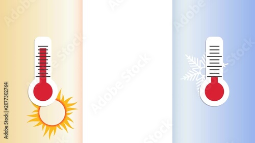 Animated abstract background domestic cooling.