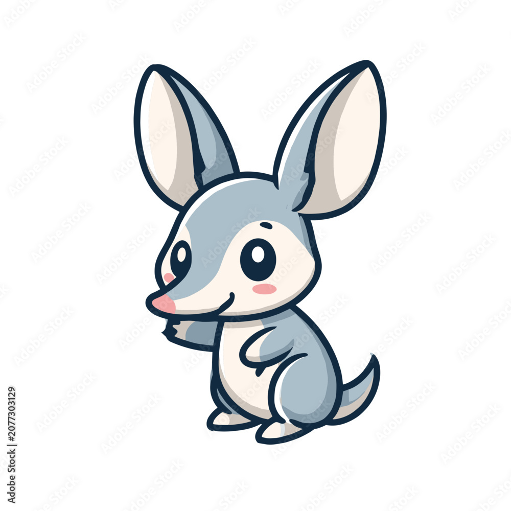 Fototapeta premium Cute cartoon bilby vector illustration