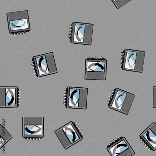 Photos seamless pattern kilo watt meter cartoon