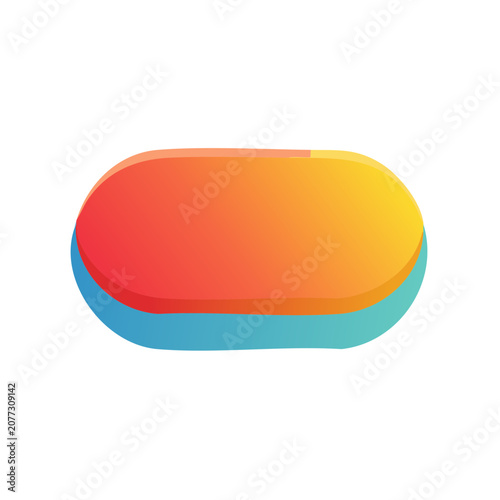 Colorful gradient button vector