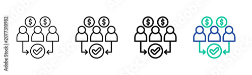 Obraz na płótnie Consortium Icon Collection Different Style Outline
