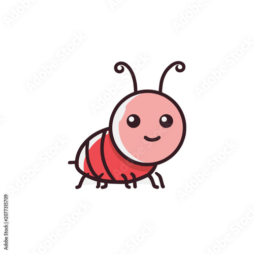 Cute cartoon ladybug vector illustration