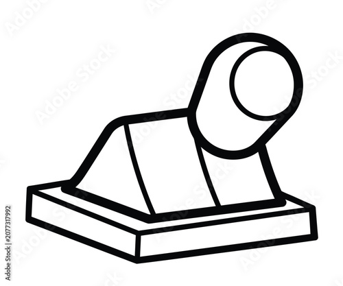 “Mechanical Component Line Art Vector Illustration for Engineering and Design”