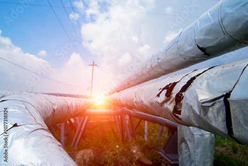 Canvastavla Oil pipeline, Oil and gas processing plant with pipe line valves