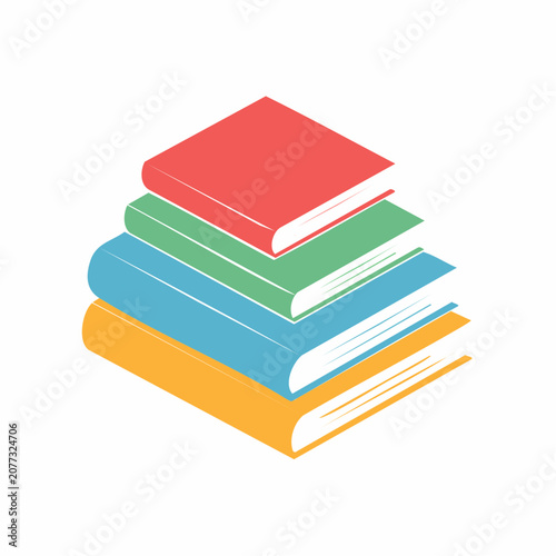 Stack of Colorful Books