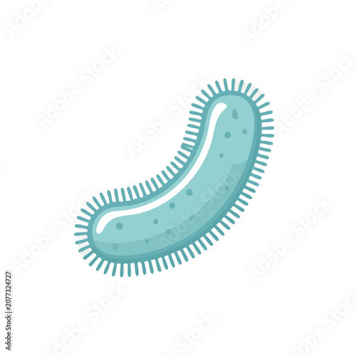Teal Bacterium Vector Illustration