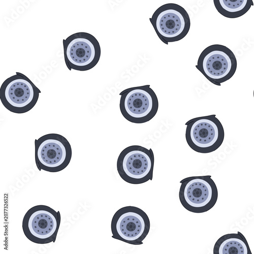 Bild auf Leinwand pattern punctured wheel with a deflated tire depicting concepts of breakdown, ac