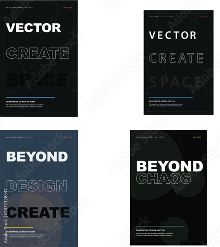 Tableau sur toile Graphic designers create space for vector beyond chaos