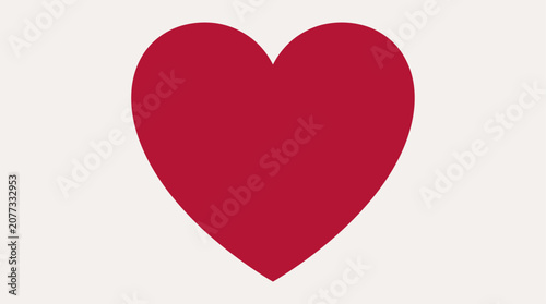 Fotografie A simple red heart symbol icon.