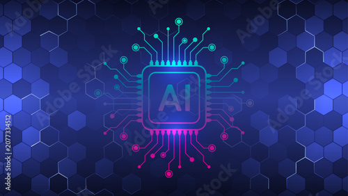 Artificial intelligence chip technology background