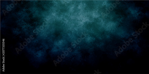 Tableau sur toile Dark blue cloudy texture, Abstract atmospheric background with atmospheric haze and deep dark background