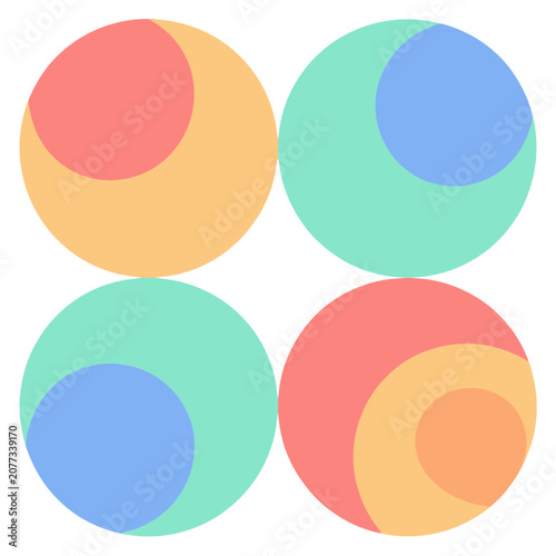 Abstract Overlapping Circles Vector Design