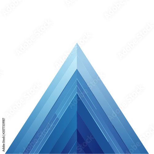 Abstract geometric triangle with gradient layers