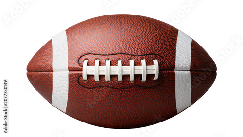 Cuadro en lienzo American football with white laces and stripes