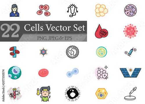 Cancer Cell Icons Collection