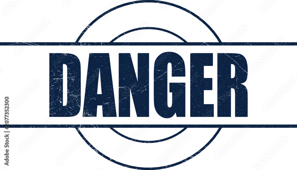 Fototapeta premium Danger grunge rubber stamp sign