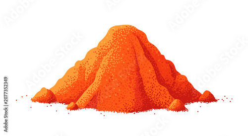 Fotografía Spicy Paprika Powder Heap Vector Illustration Design for Culinary Concept 36
