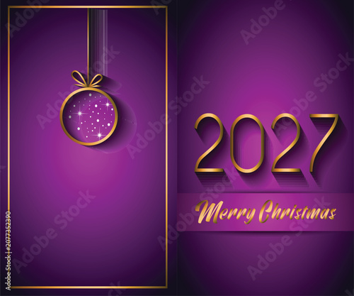2027 Merry Christmas background for your seasonal invitations, festival posters, greetings cards.