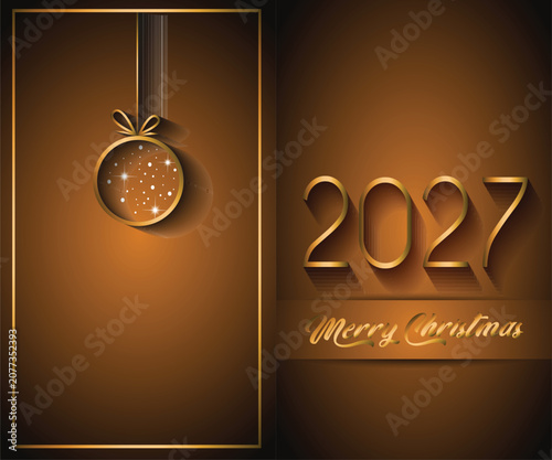 2027 Merry Christmas background for your seasonal invitations, festival posters, greetings cards.