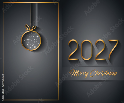 2027 Merry Christmas background for your seasonal invitations, festival posters, greetings cards.