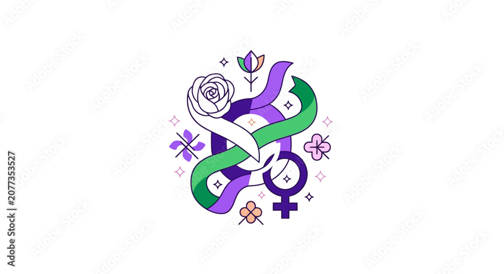 Fototapeta premium Equality and diversity symbol logo.