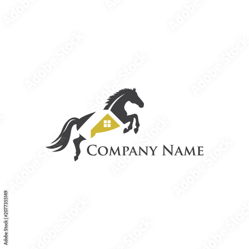 Horse House Logo, Stable horse housing, Real State, Icon, Horse head