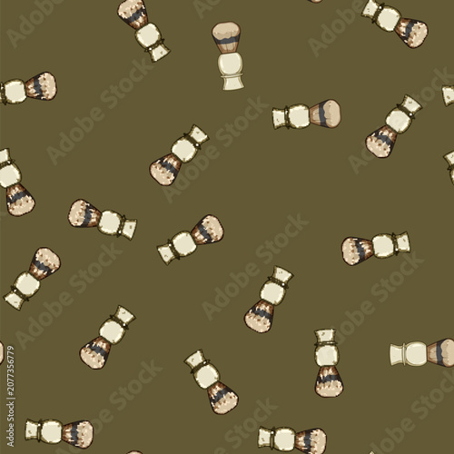 Photography seamless pattern lather shaving brush cartoon