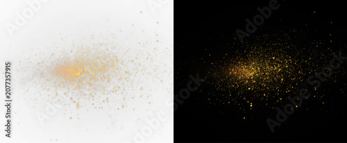 Shimmering Gold Dust and Bokeh Light Effect Overlay