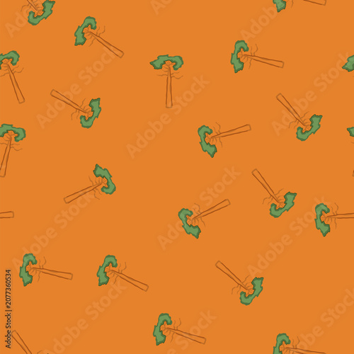 Εκτύπωση καμβά pattern adansonia baobab tree cartoon